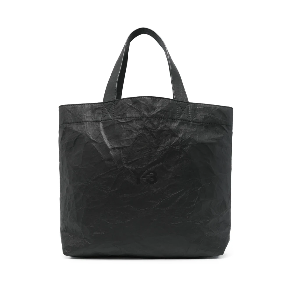Y-3 Zwarte Open Top Tote Tas Black Dames