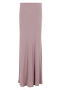 pink-crepe-de-chine-flared-skirt