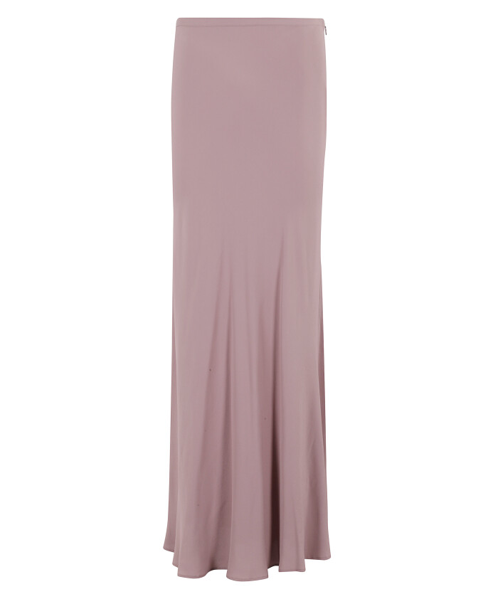 pink-crepe-de-chine-flared-skirt