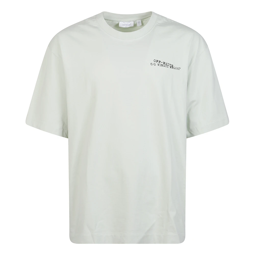 Off White Men's Green T-Shirts, L, Type Arrow Skate T-Shirt