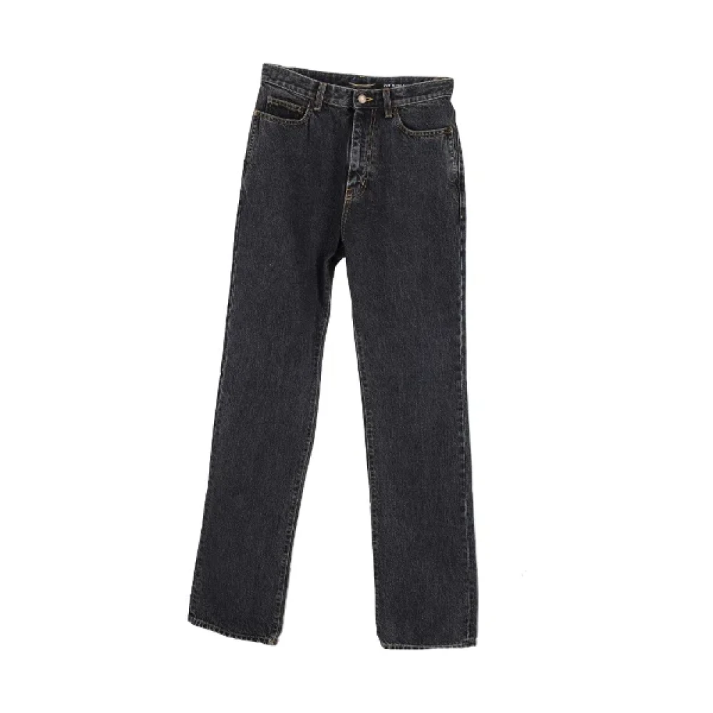 Yves Saint Laurent Vintage Pre-owned Cotton jeans Gray Dames