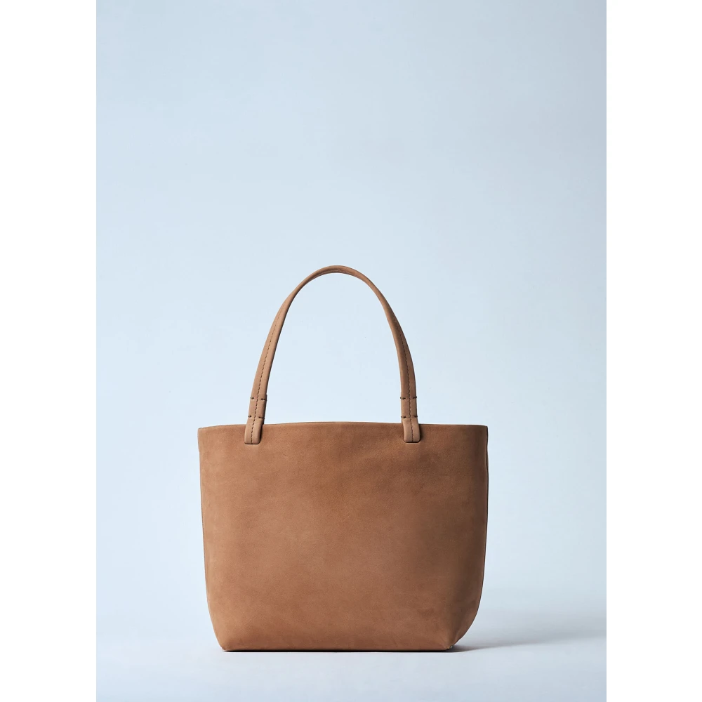 The Row Suede Park Tote Bag Brown Dames