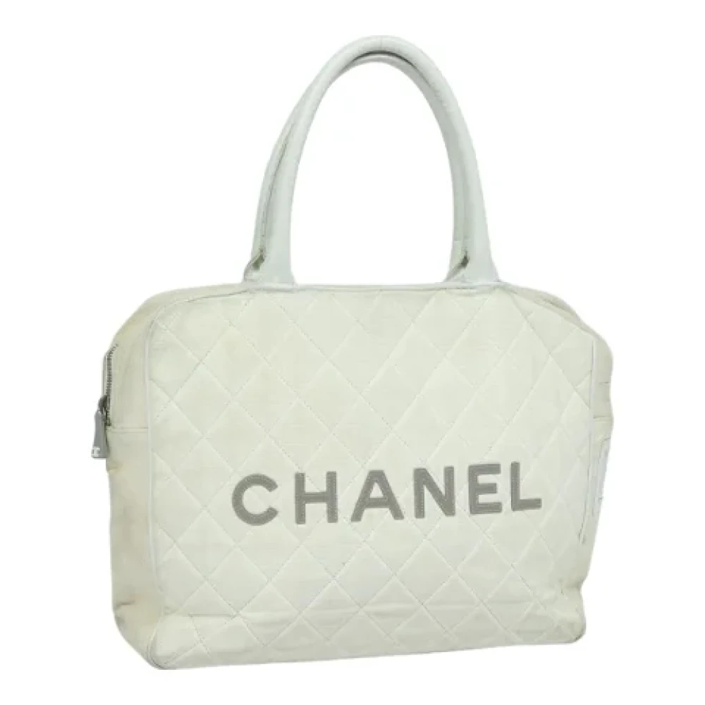 Chanel Vintage Pre-owned Canvas handbags White Dames