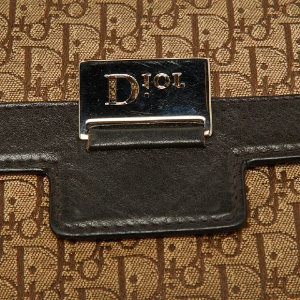 Dior Vintage Pre-owned Canvas wallets Beige Dames