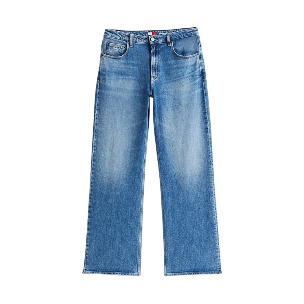 Tommy Jeans Blue Mia Straight-Leg Jeans - Female - Wide Jeans - W26 - Jeans