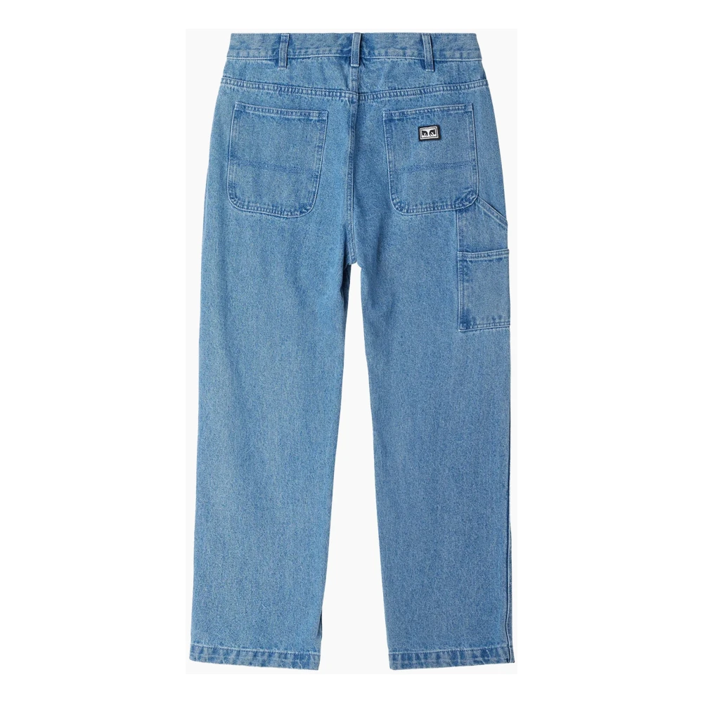 Obey Relaxed Fit Carpenter Denim Jeans Blue Heren