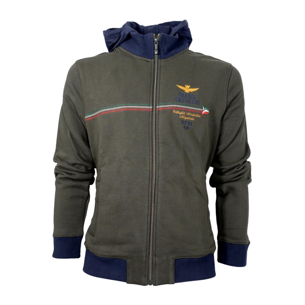 Sudadera con capucha para hombre con flechas Tricolor Aeronautica