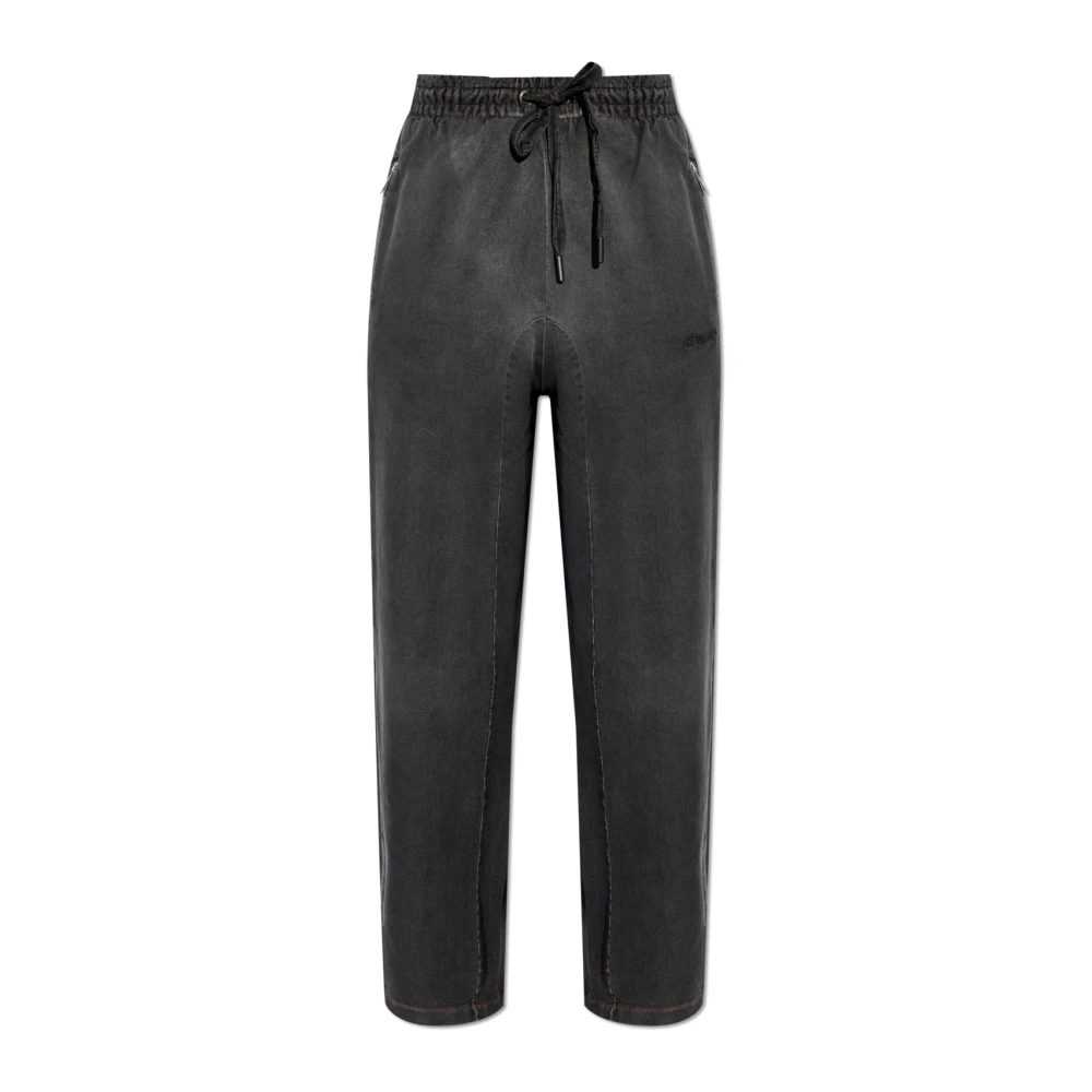 Off White Uomo Grigio Pantaloni, L, New,