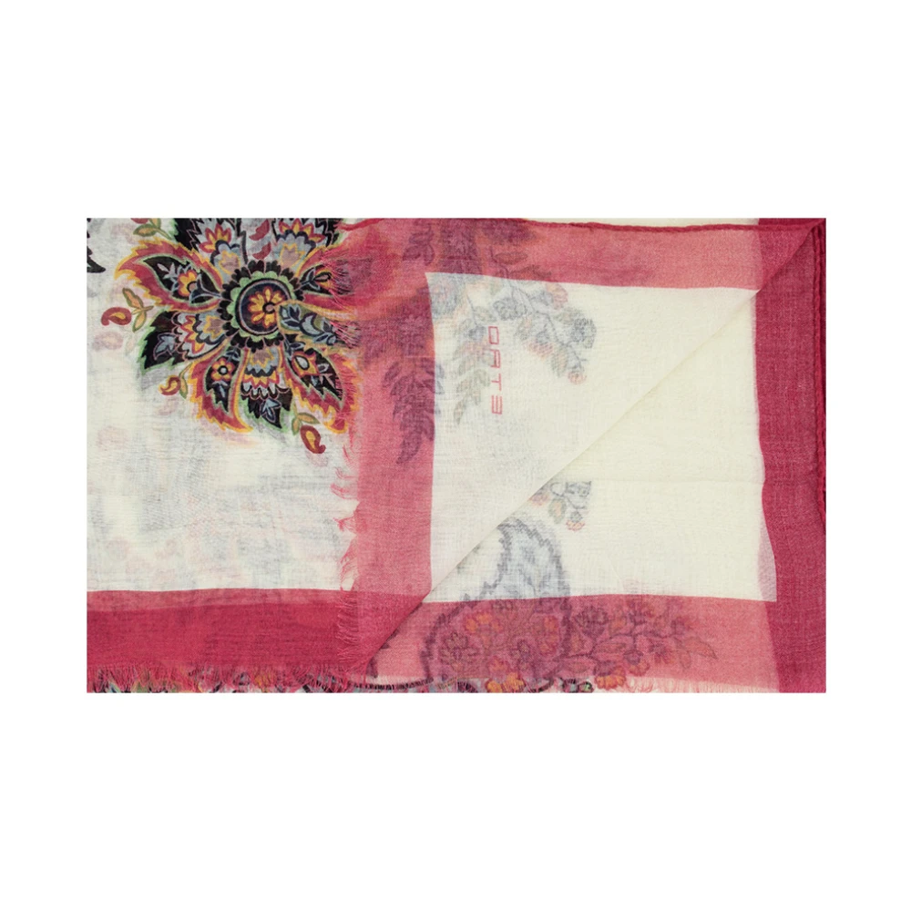 ETRO Sjaal met Bloemenmotief Zacht Materiaal Multicolor Dames