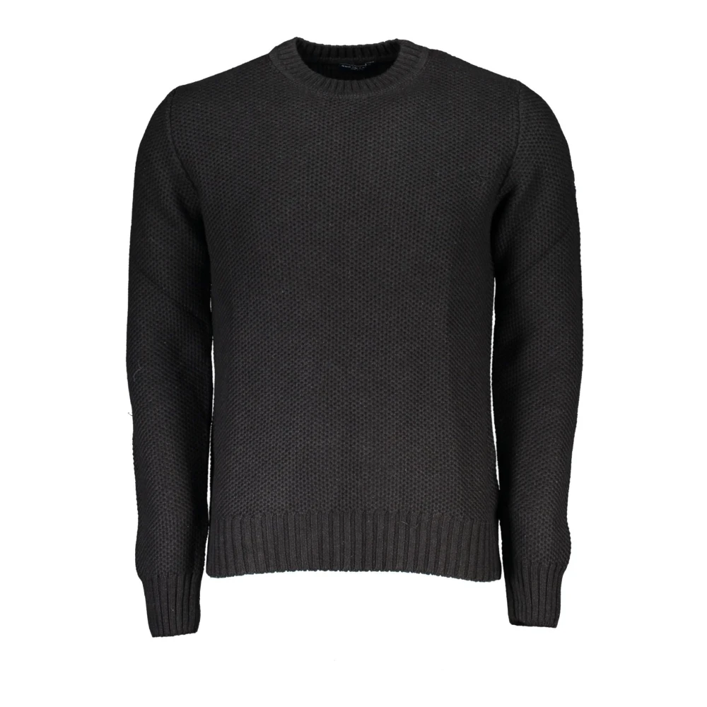 North Sails Men's Gray Round-Neck Knitwear, Xl, Long Sleeve Jumper With Logo