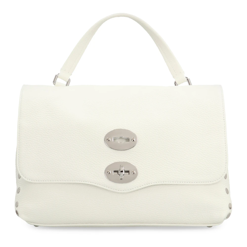 Zanellato Leren handtas met draaislot White Dames