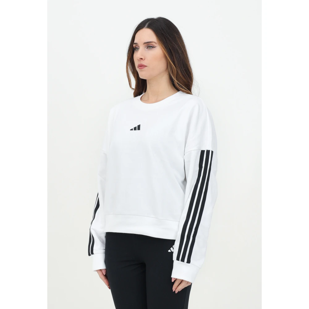 Adidas Witte Sweater Essentials 3-Stripes French Terry White Dames