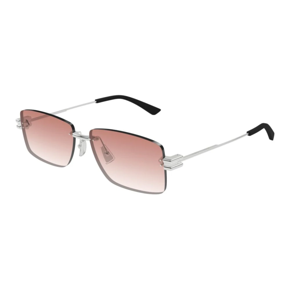 Bottega Veneta Unisex Gray Sunglasses, 58 Mm, Rectangular Sunglasses