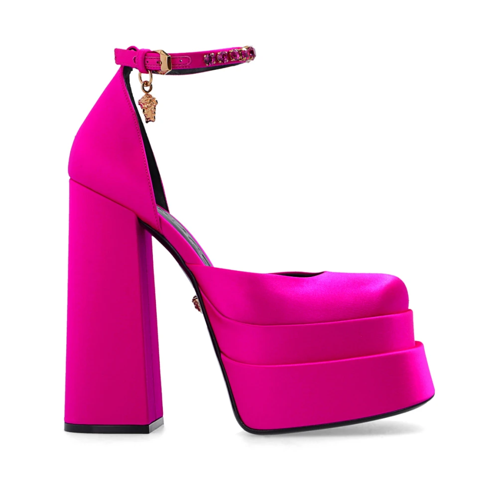 Versace Women's Pink ‘Medusa Aevitas’ Platform Shoes