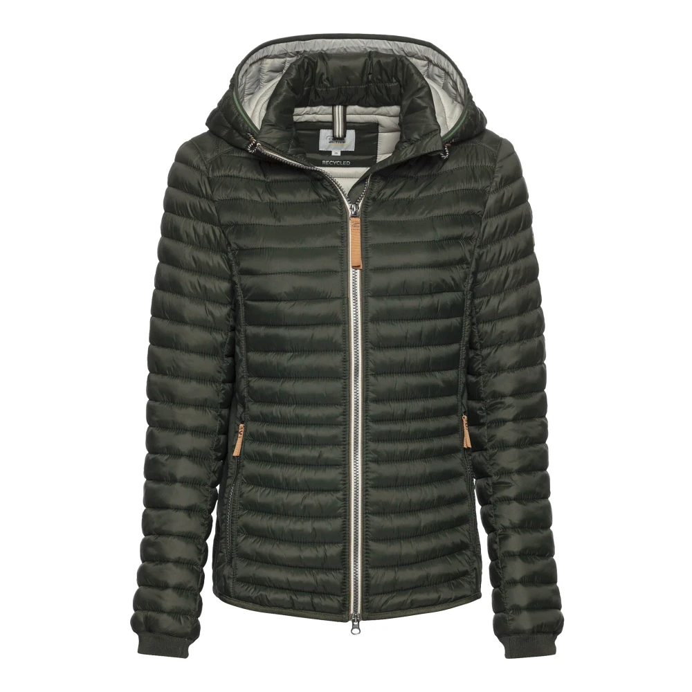 Camel Active Women's Green Winter Jackets, L, Dark Army Jacket