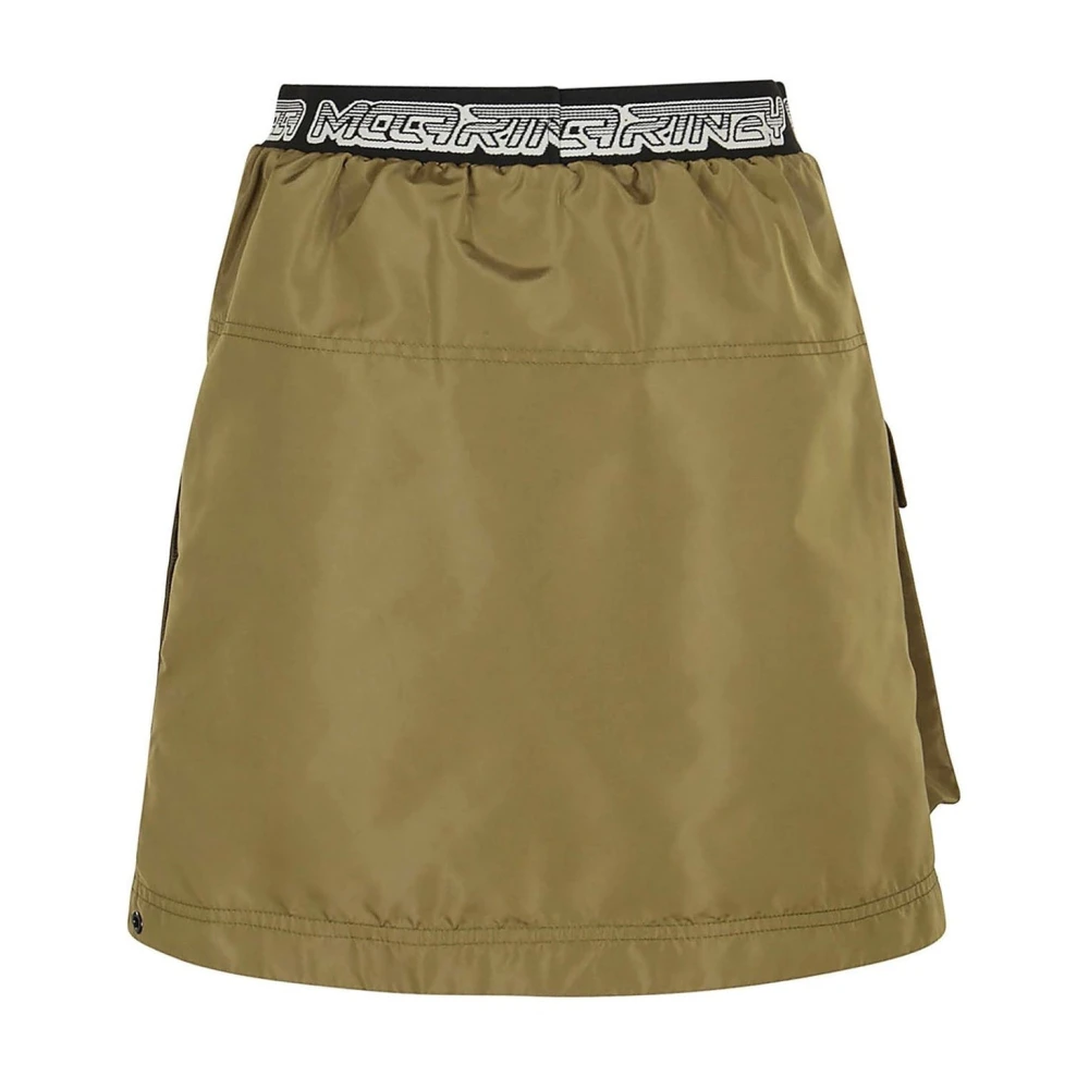 Stella Mccartney Logo Rok met Elastische Tailleband Green Dames