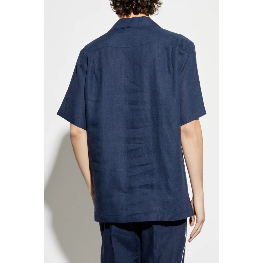 Dolce & Gabbana Linnen overhemd Blue Heren