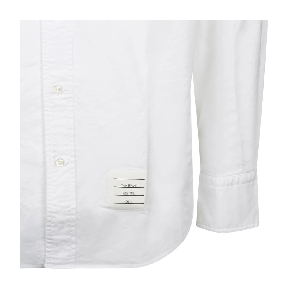 Thom Browne Witte Button Down Kraag Shirt White Heren