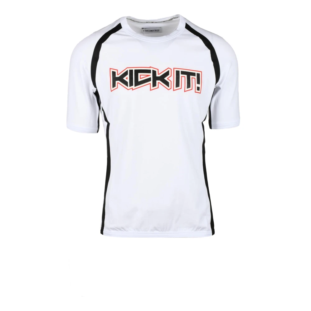 Bikkembergs Katoen Elastaan T-shirt White Heren