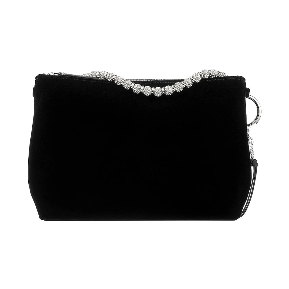 Jimmy Choo Zwart Zilver Callie Clutch Tas Black Dames