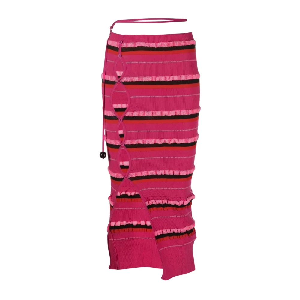 Jacquemus Multicolor La Jupe Maille Concha Midi Skirt - Female - Midi Skirts - Xs - Skirts
