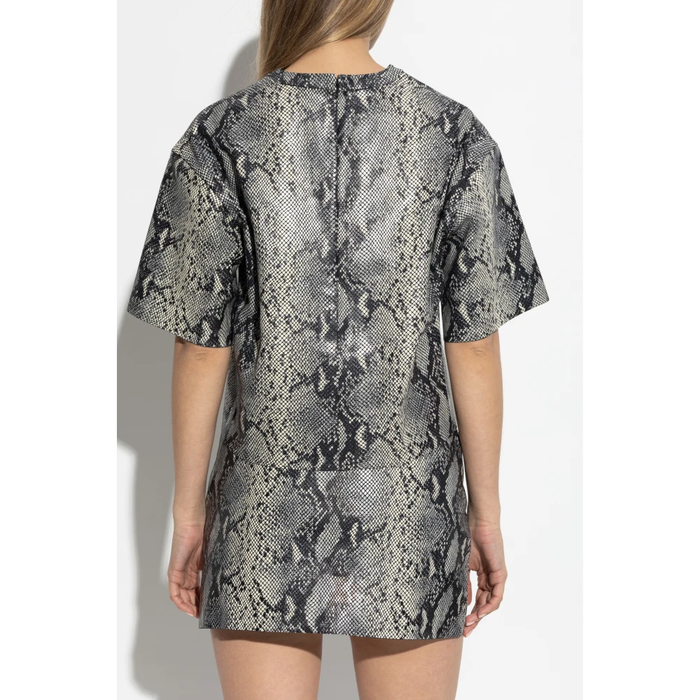 AllSaints Leren top Renai Gray Dames