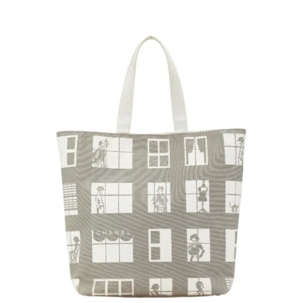 Chanel Vintage Pre-owned Canvas handbags Beige Dames
