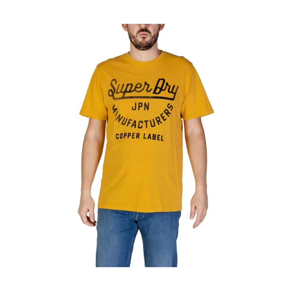 Superdry Katoenen Oranje T-shirt Herfst Winter Collectie Orange Heren