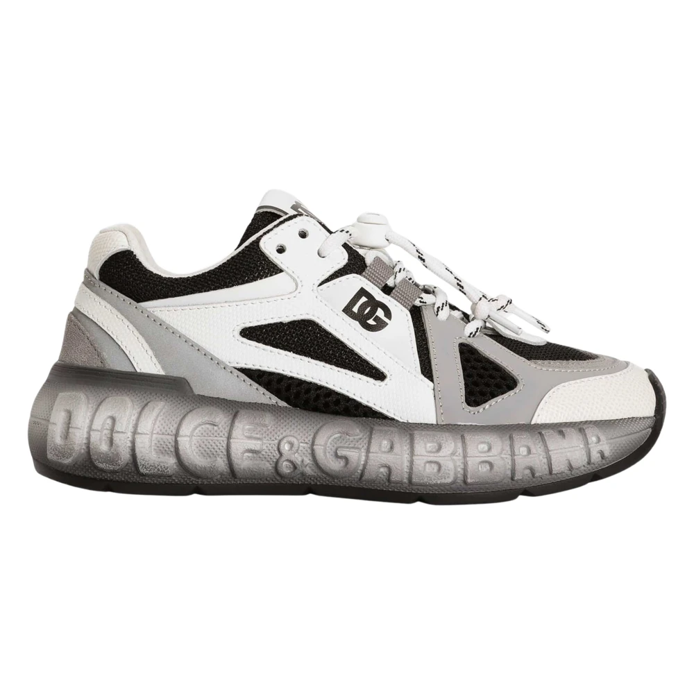 Dolce & Gabbana Bounce 12 Shape Mesh And Leather Lace-Up Trainers - Male - Kids Sneakers - Multicolor - 33 Eu - Kids