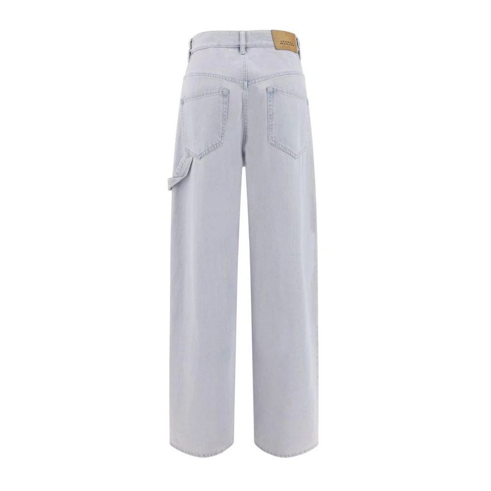 Isabel Marant Étoile Wide-Leg Ophra Jeans met ritssluiting Blue Dames