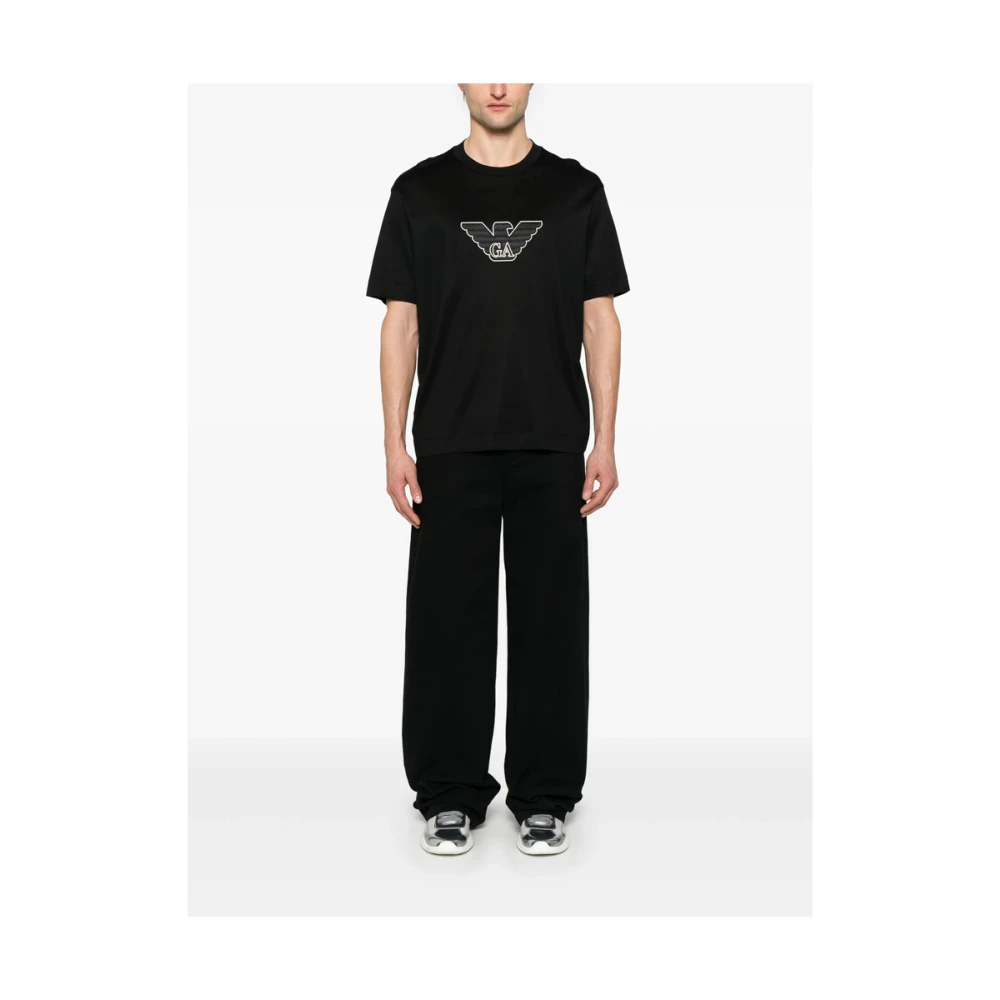 Emporio Armani Zwart Crew Neck T-shirt Black Heren