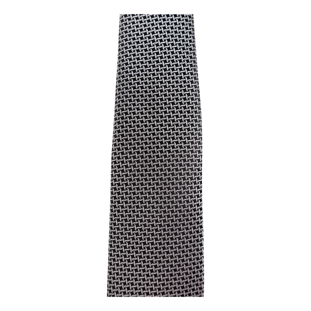 Brioni Zijden stropdas Black Heren