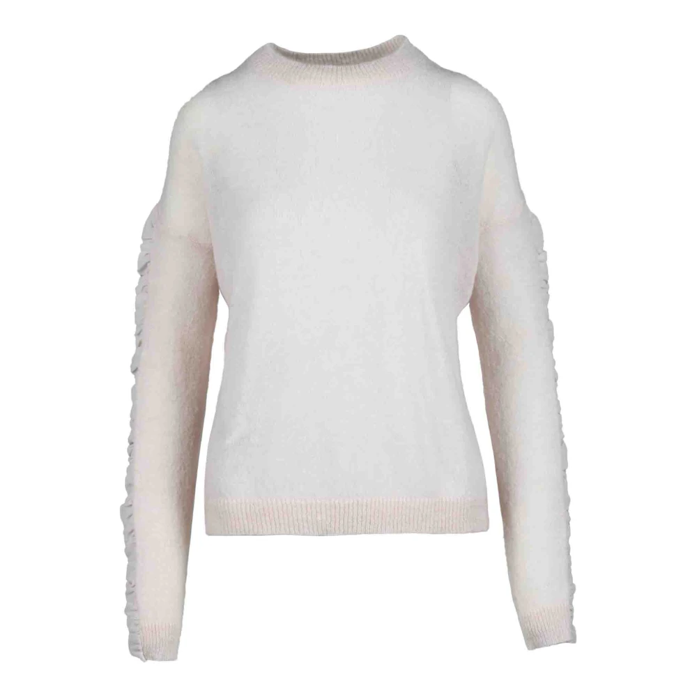 Pinko Zachte Alpaca Wolmix Trui Pink Dames