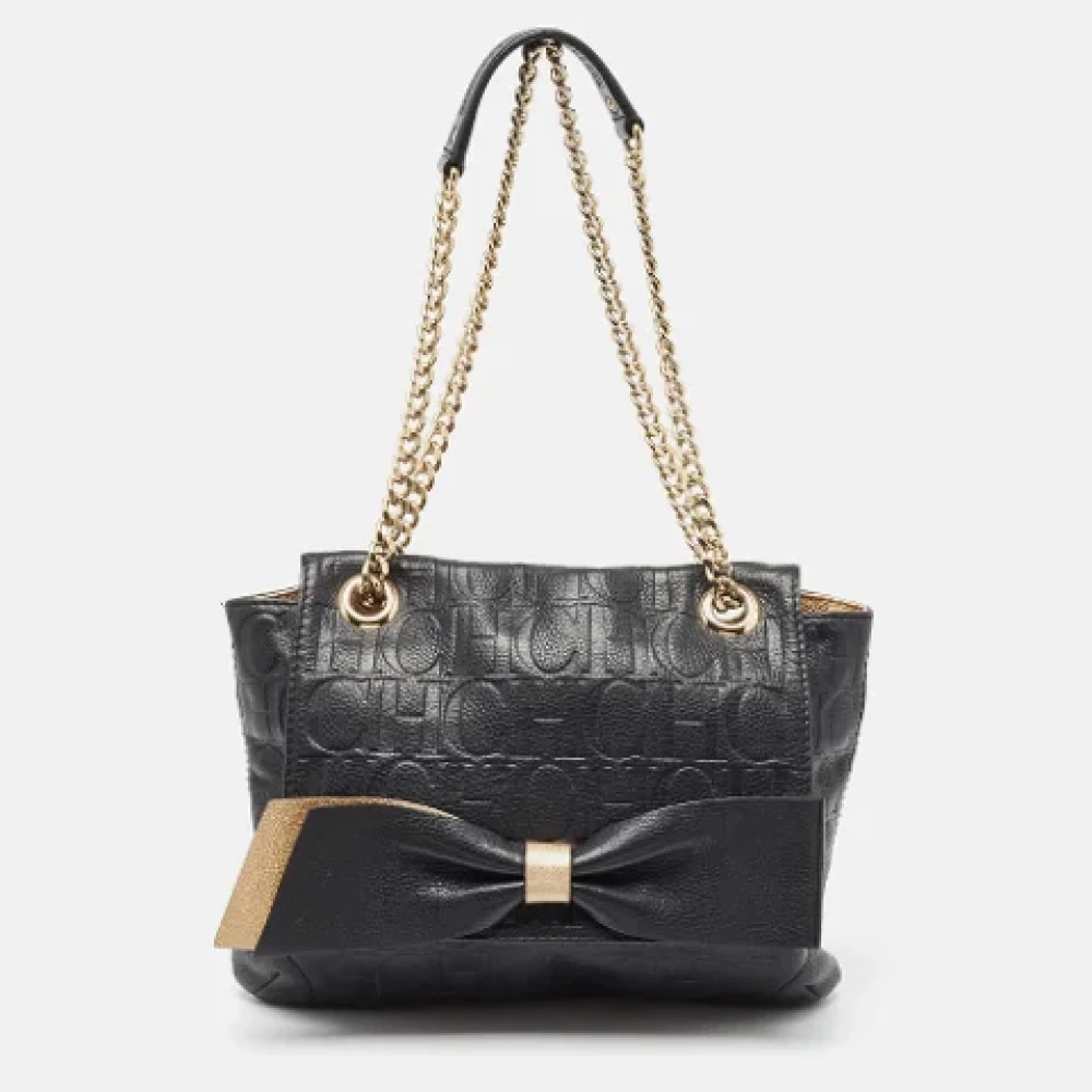 Carolina Herrera Pre-owned Leather handbags Black Dames