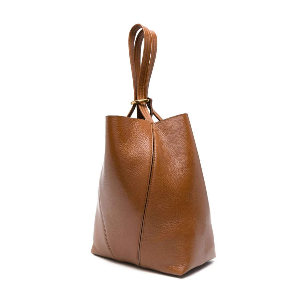 Chloé Bruine Ring Sluiting Ketting-link Tas Brown Dames