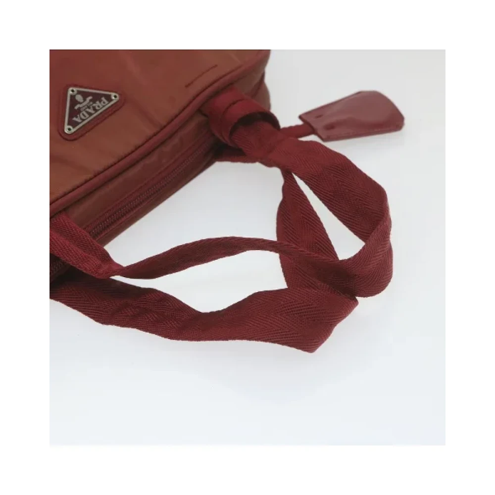 Prada Vintage Pre-owned Nylon handbags Red Dames