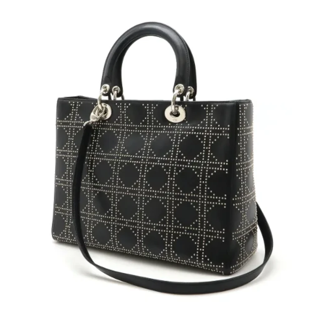 Dior Vintage Pre-owned Leather dior-bags Black Dames