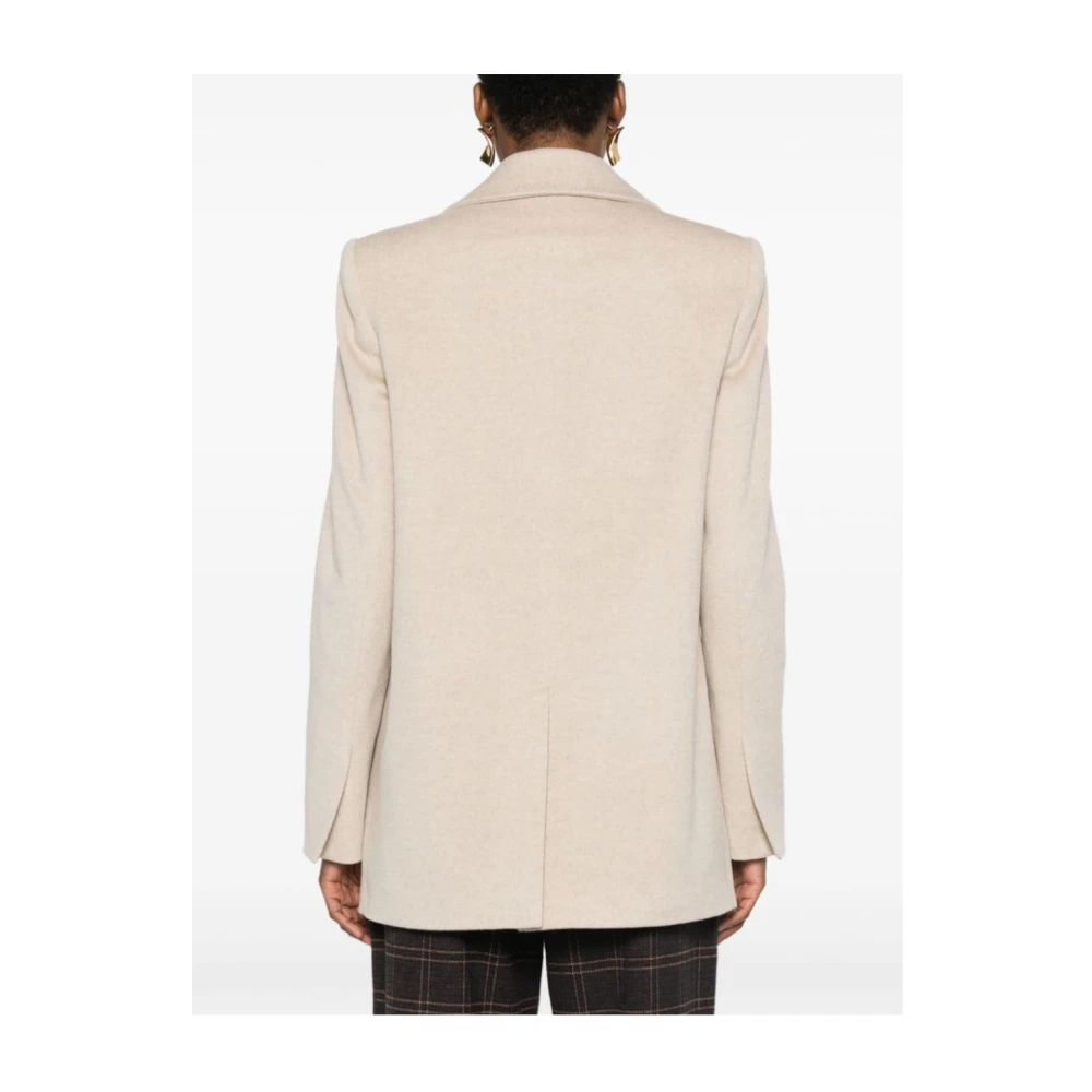 Federica Tosi Stijlvolle Jas Cappotto 03 Beige Dames