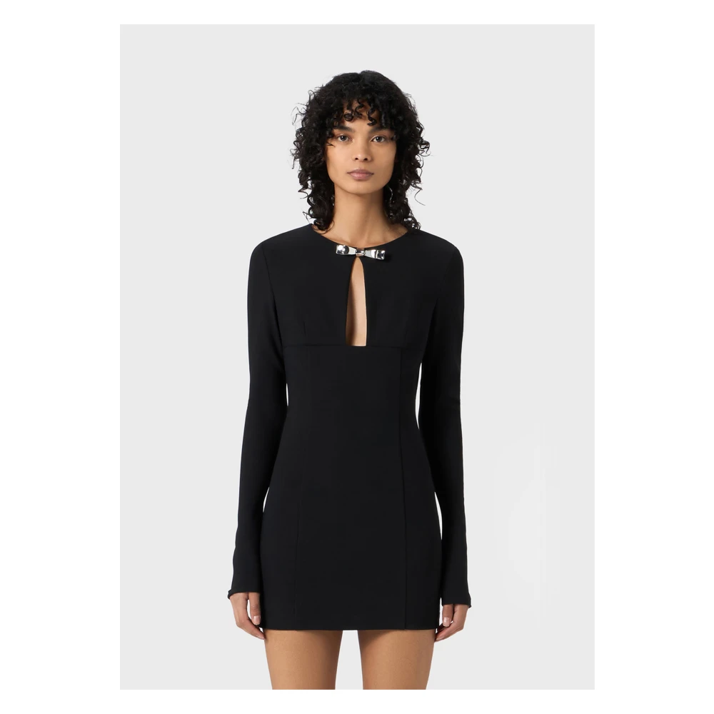 Blumarine Zwarte Jersey Jurk Black Dames