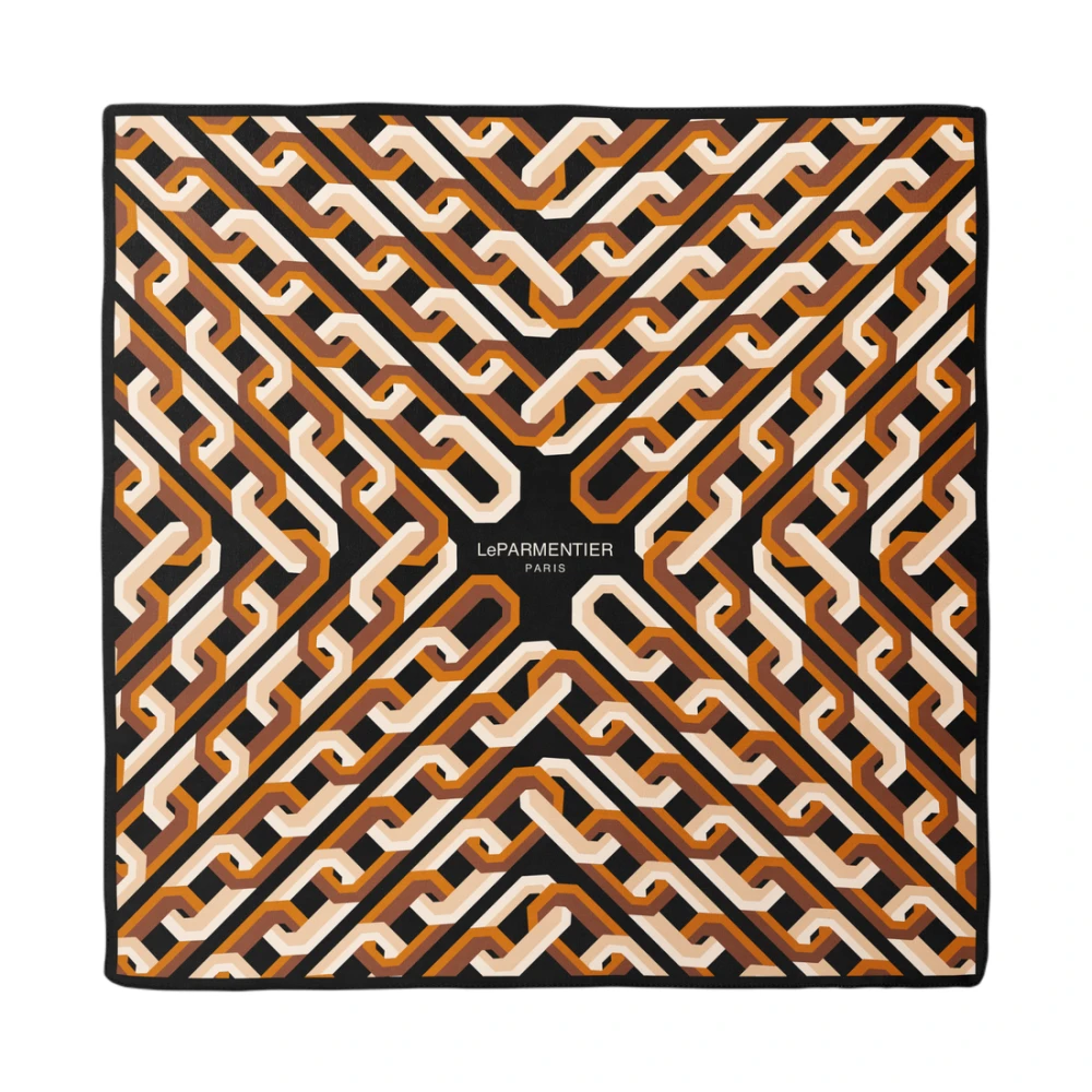 Le Parmentier Mujer Multicolor - Pañuelo De Seda Con Motivo De Cadena - Accessories - One Size