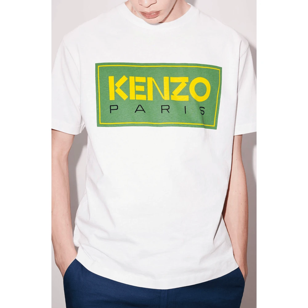 Kenzo Tee-Shirt Parijs Wit Groen L White Heren