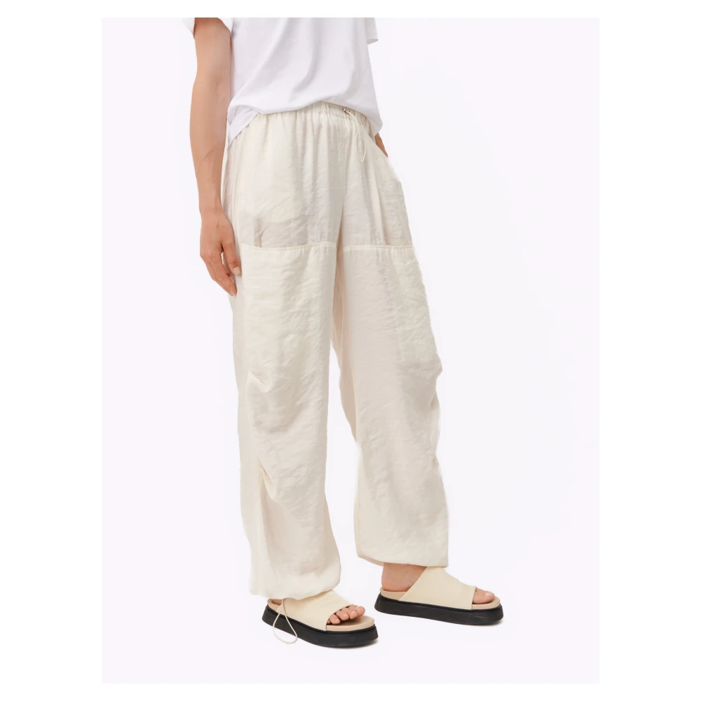 Jane Lushka Wijde Off White Studio Broek White Dames