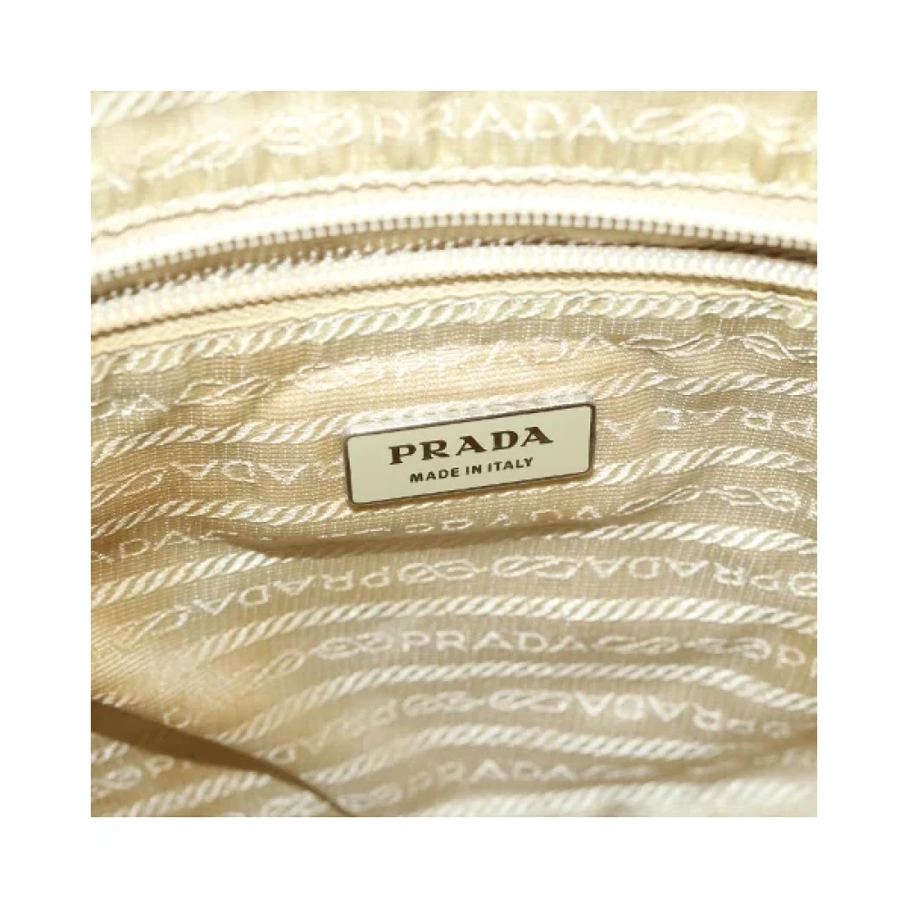 Prada Vintage Pre-owned Nylon prada-bags Beige Dames
