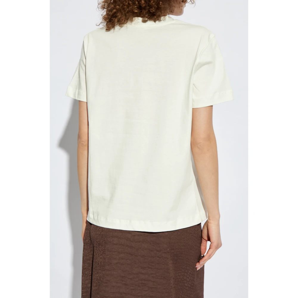 Munthe T-shirt met 'Fenella' logo Beige Dames