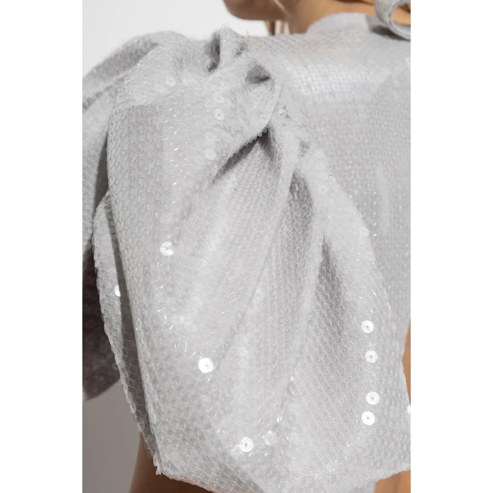 Rotate Birger Christensen Jurk met glinsterende pailletten Gray Dames