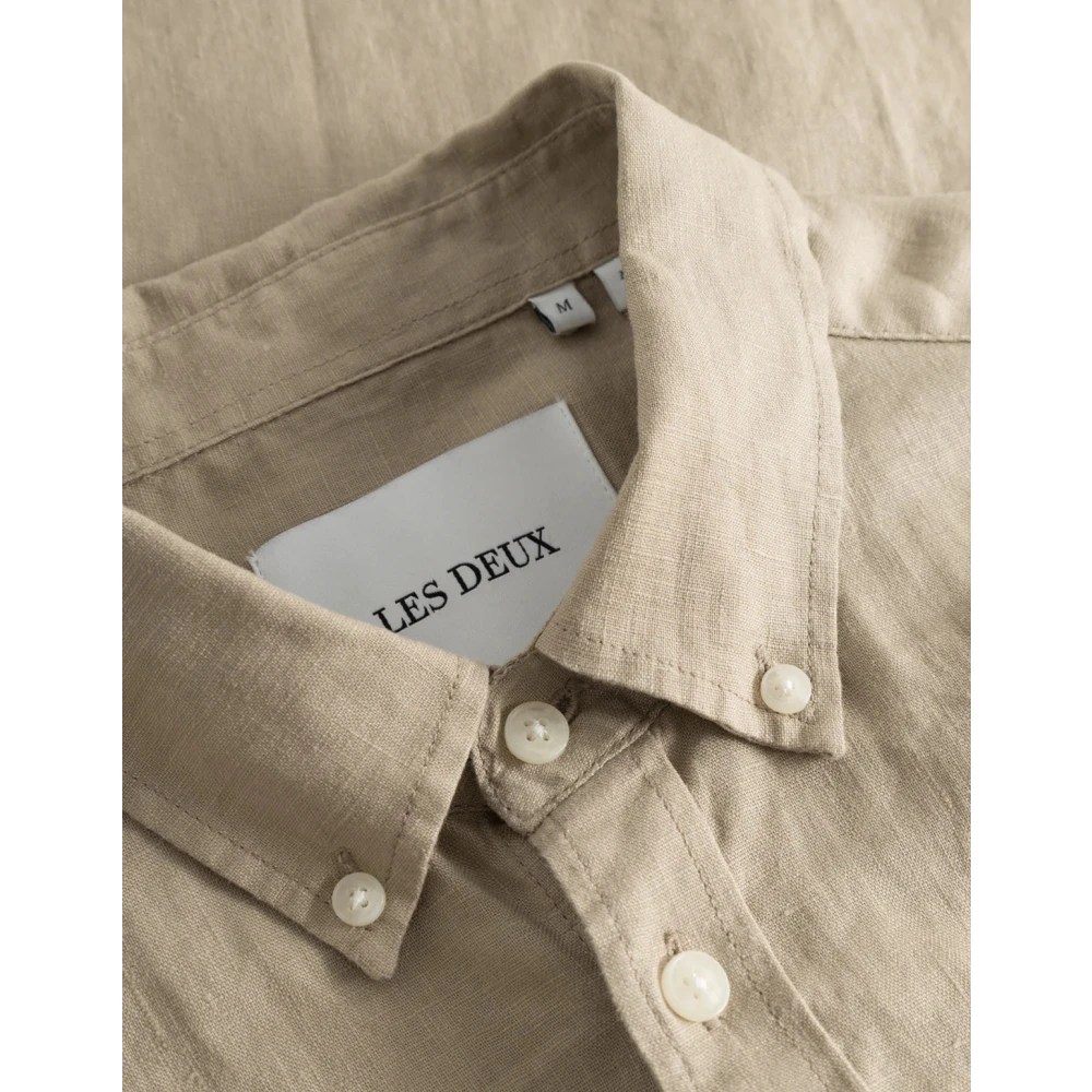 Les Deux Linnen Overhemd Beige Heren