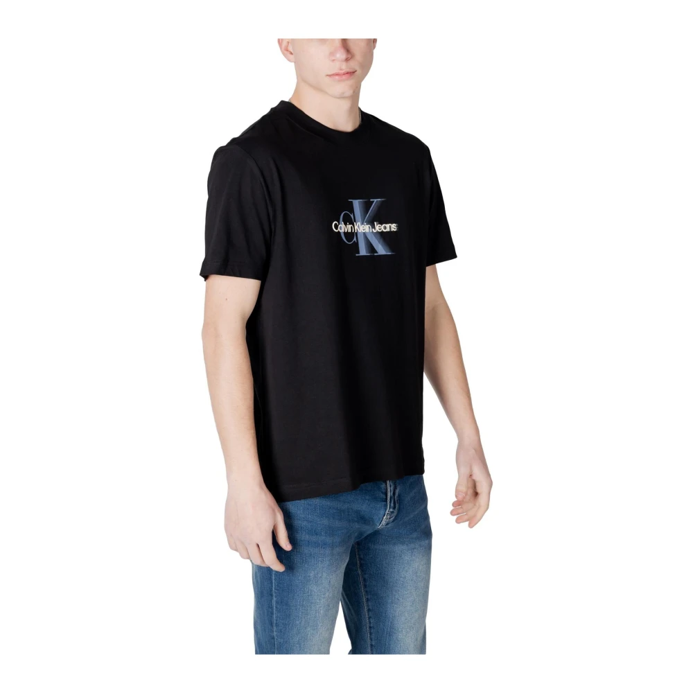 Calvin Klein Jeans Gedrukt katoenen T-shirt Black Heren