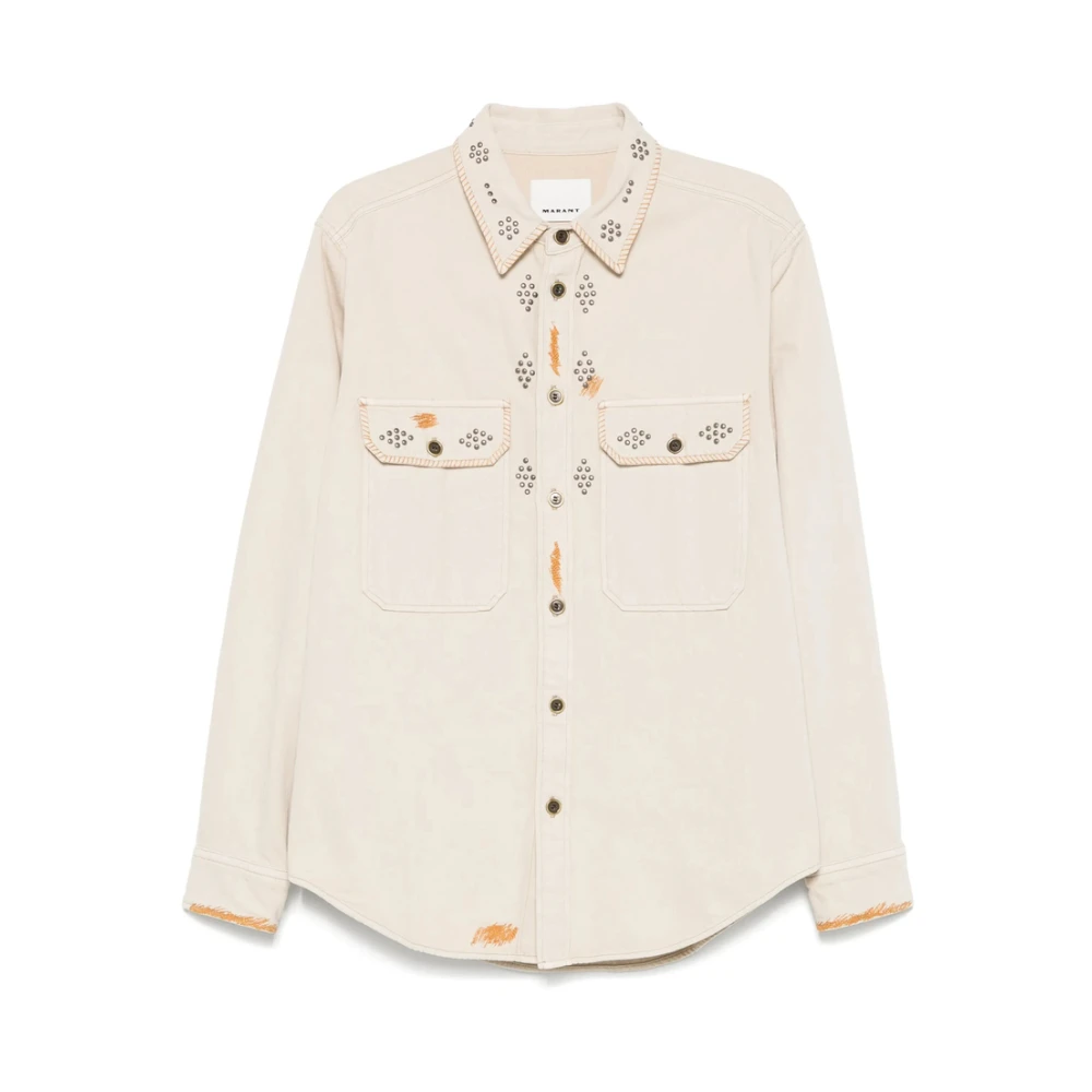 Isabel marant Stud Embellished Beige Shirt Beige Heren