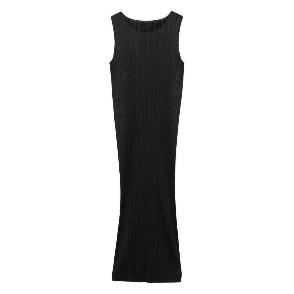 Issey Miyake Elegante Zwarte Jurk voor Vrouwen Black Dames