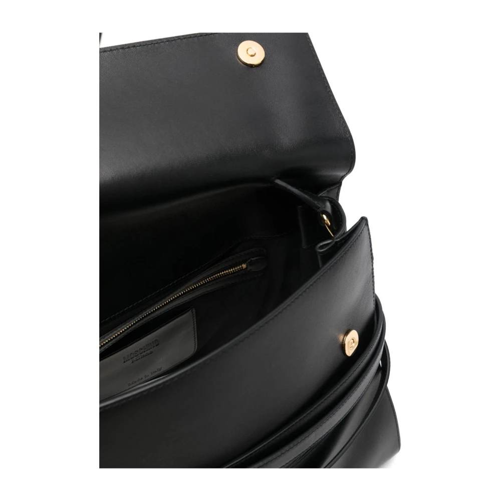 Moschino Zwarte Schoudertas met Overslag Black Dames